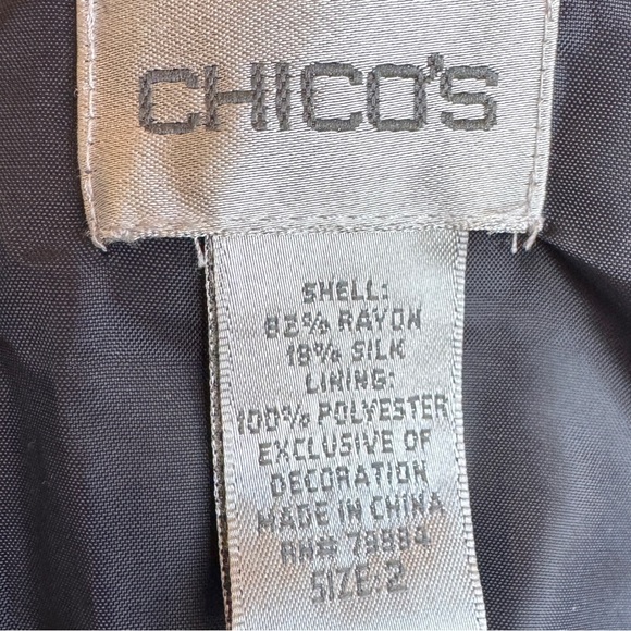 EUC Chico's Arabian Nights Velvet Luster Jacket Sz 2XL Lined - Picture 15 of 16